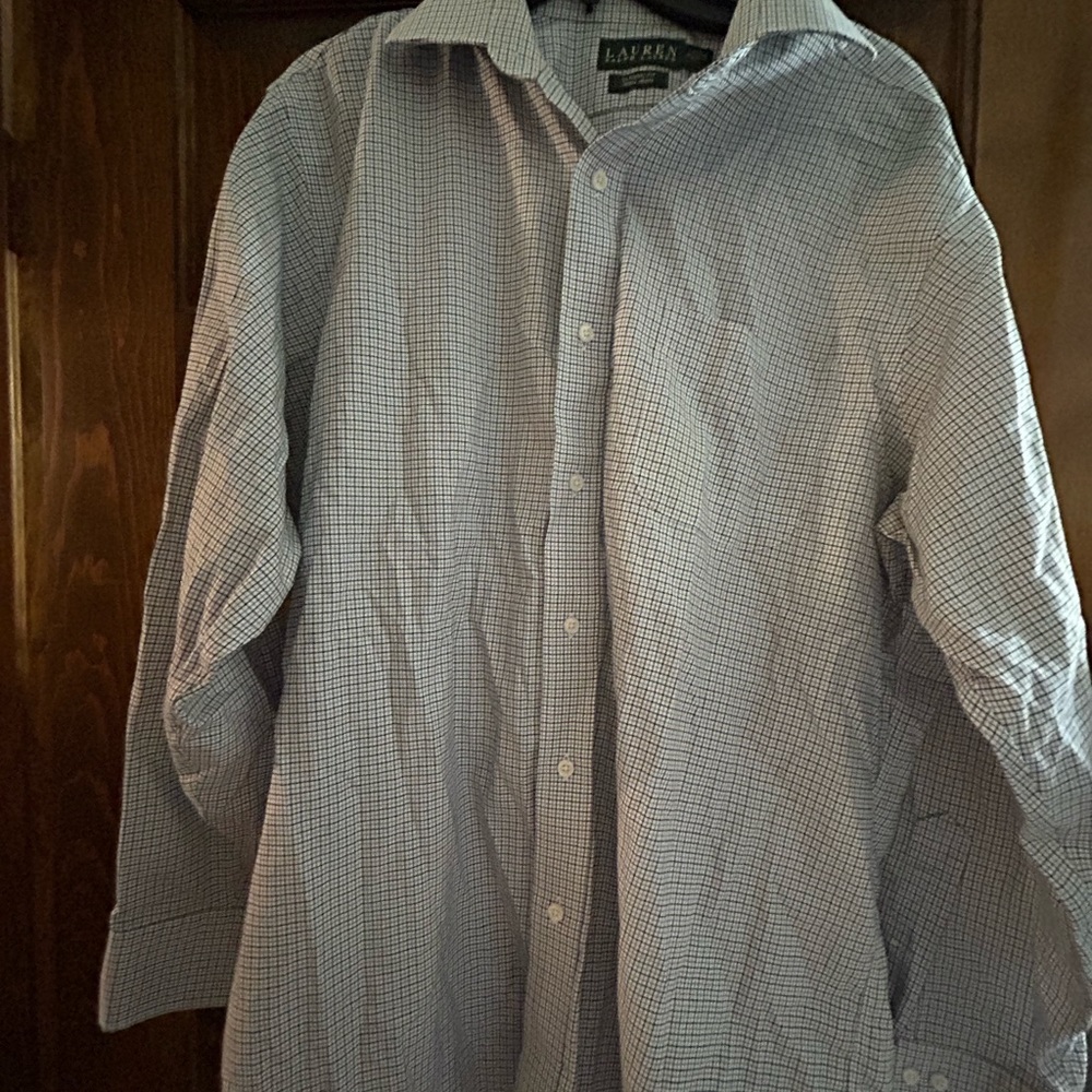 Lauren 17 men’s checkered dress shirt